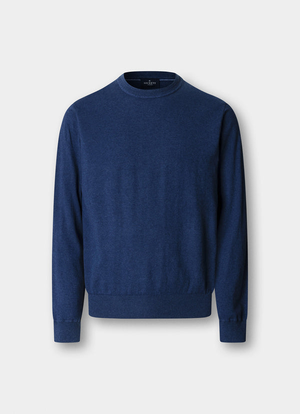 Cotton-Linen Knitted Crew-Neck Jumper