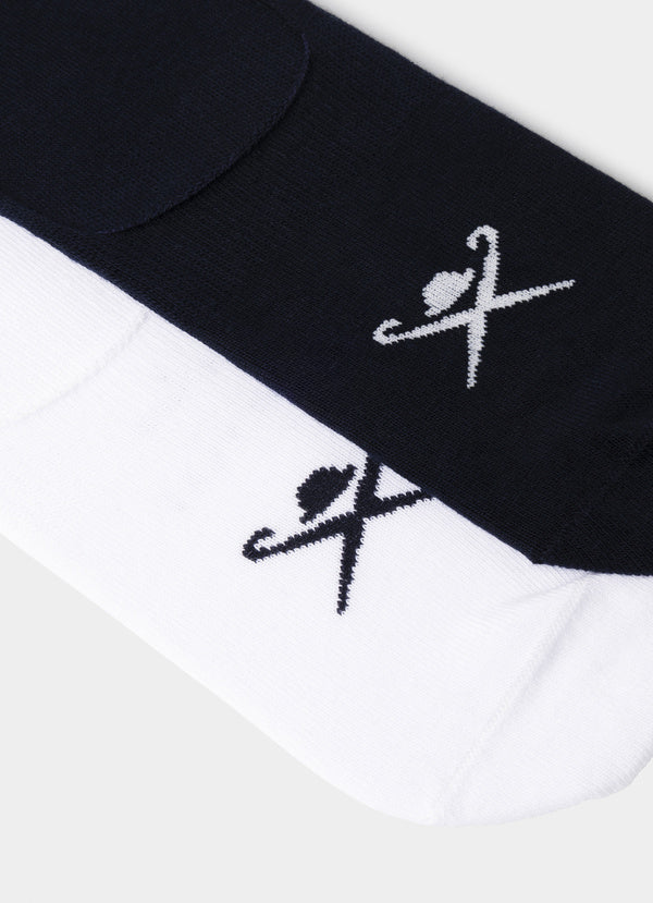 Two Pack Solid No Show Socks
