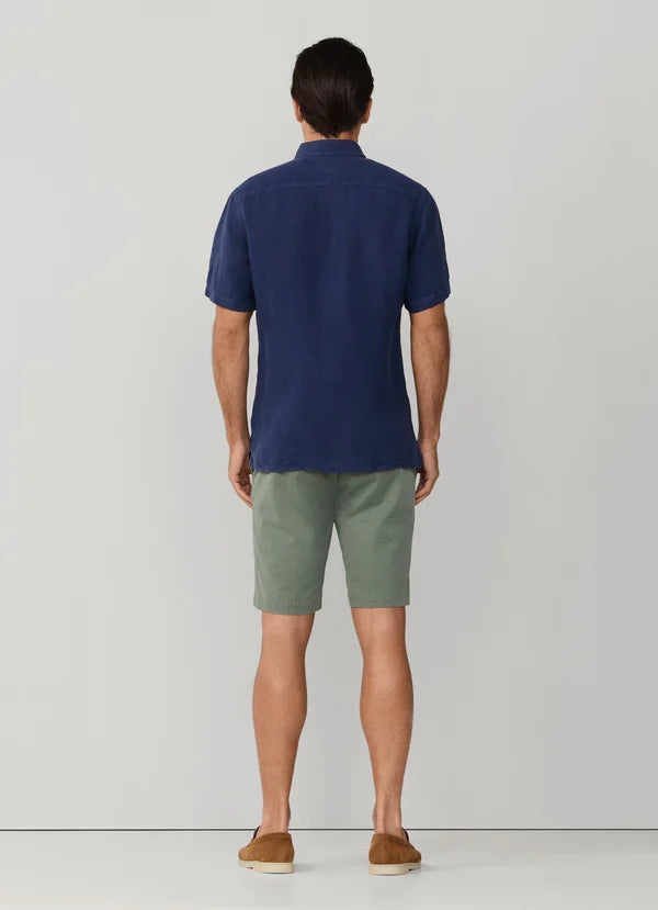 Tailored Fit Short Sleeve Linen Shirt