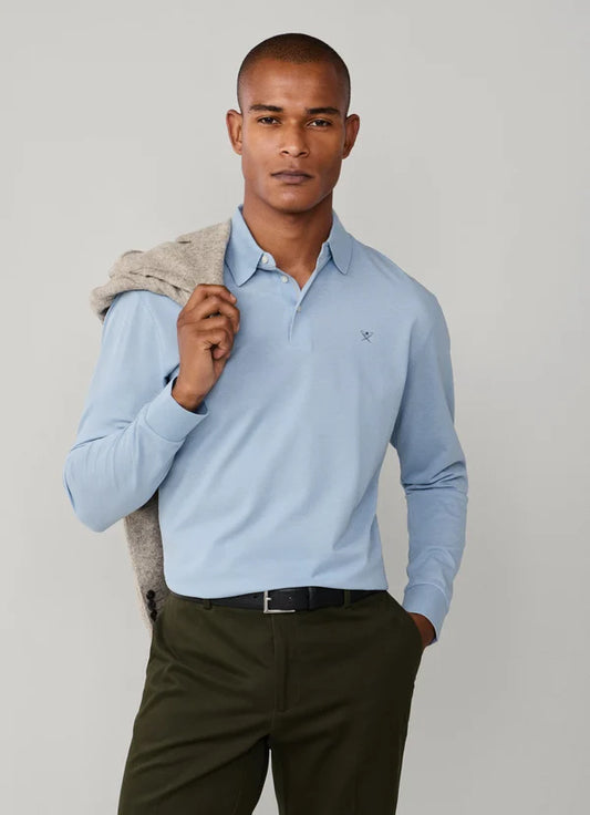Classic Fit Mercerised Long Sleeve Polo