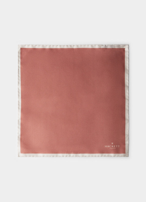 Solid Branded Silk Pocket Square