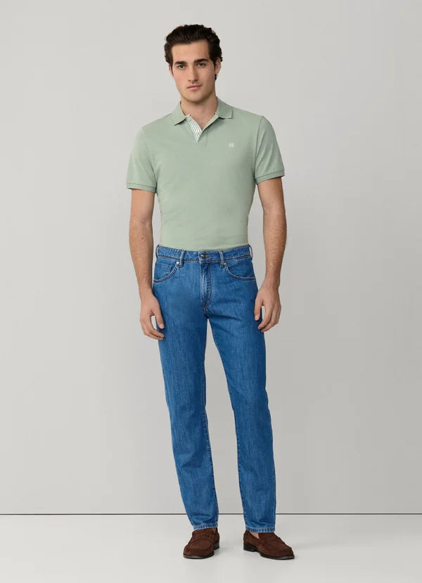 Classic Fit Cotton-Linen Blend Denim