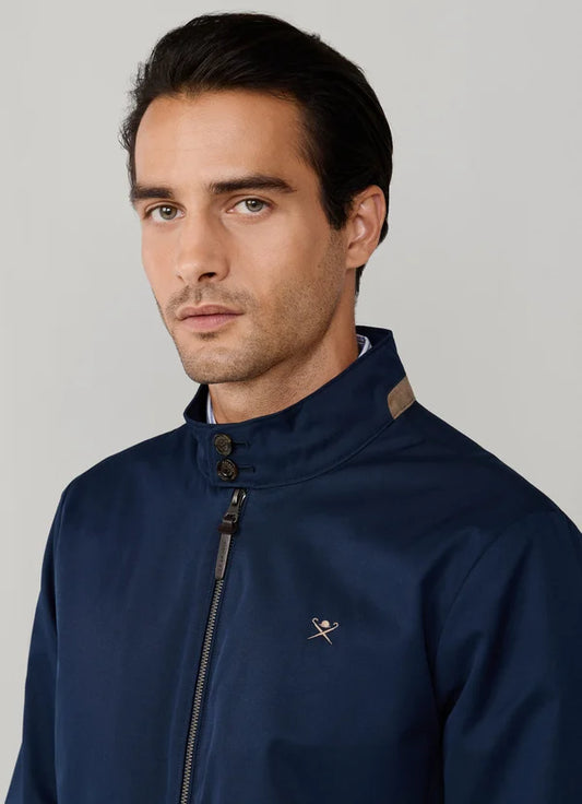 Cotton Blend Harrington Jacket
