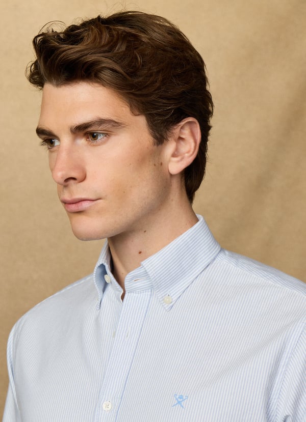 Classic Fit Oxford Ticking Stripe Shirt