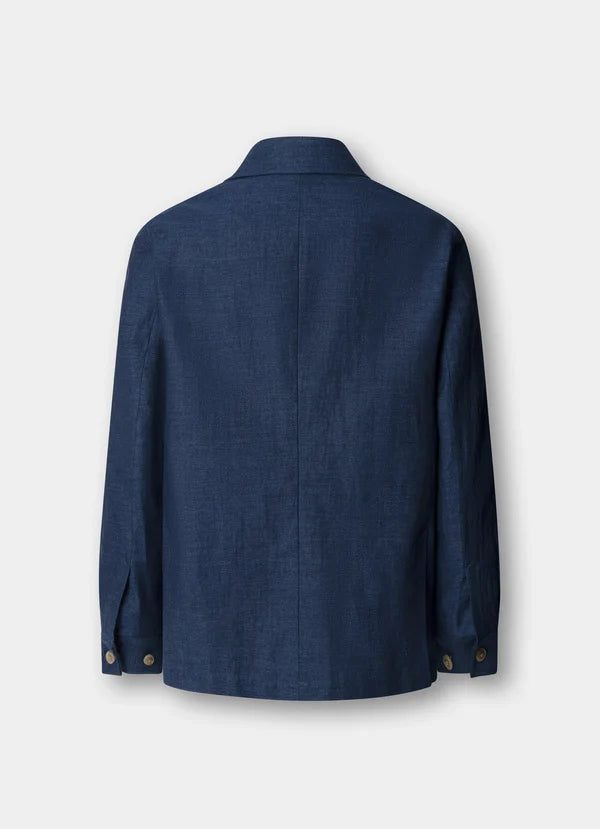 Linen-Cotton Melange Blazer