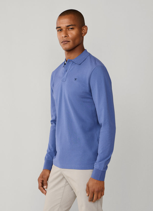 Slim Fit Long Sleeve Pique Polo
