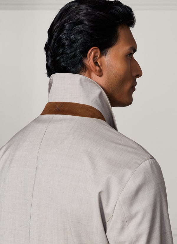 Water Repellant Mac - Woven In Italy
