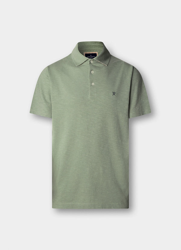 Classic Fit Short Sleeve Linen Trim Polo