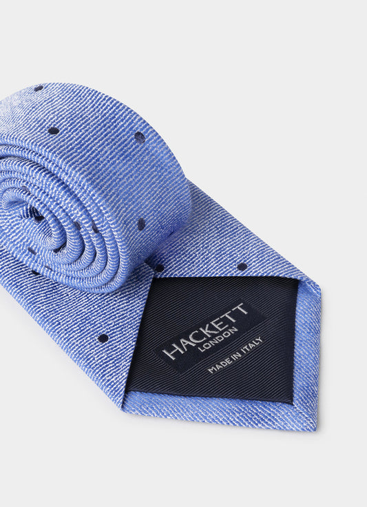 Dot Linen Silk Twill Tie