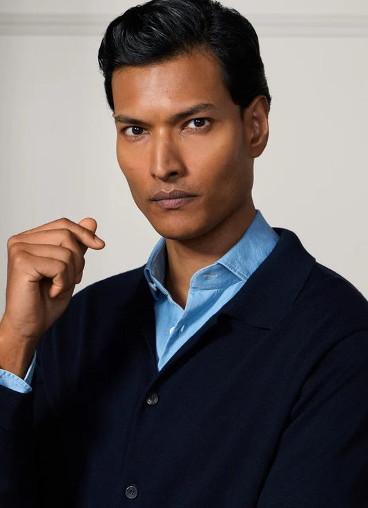 Cotton-Silk Knitted Overshirt - Woven In Italy