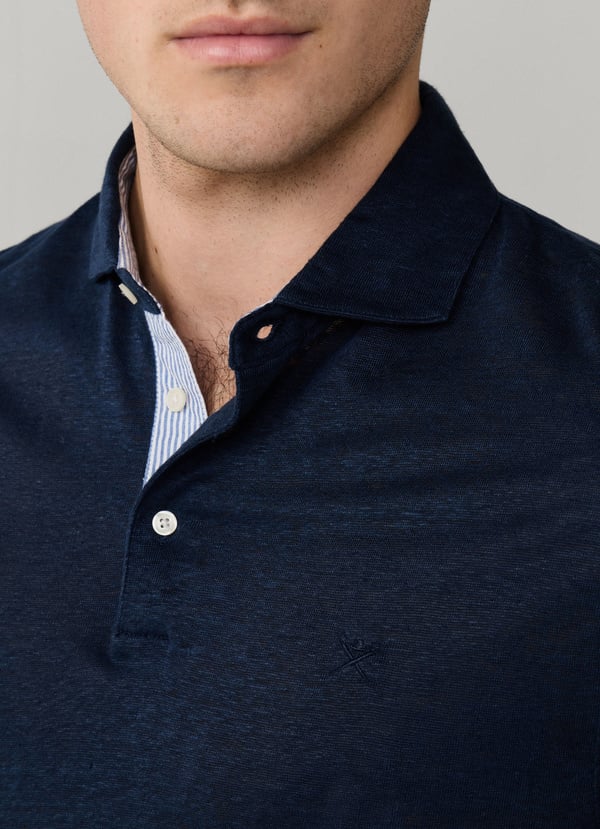 Classic Fit Short Sleeve Linen Polo