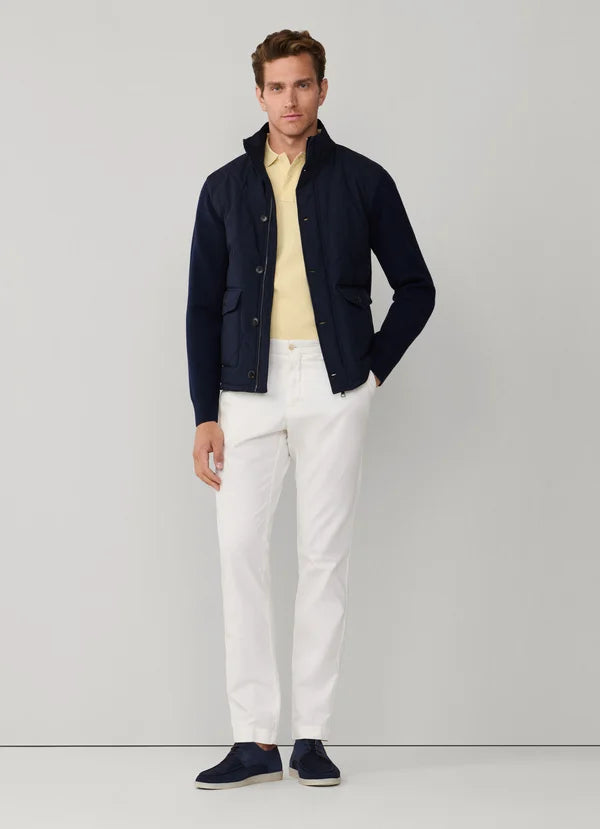Merino Wool Hybrid Full-Zip Cardigan