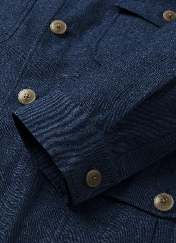 Linen-Cotton Melange Blazer