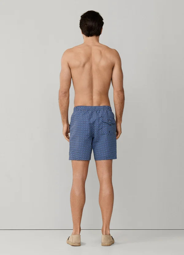Geo Block Print Swim Trunk