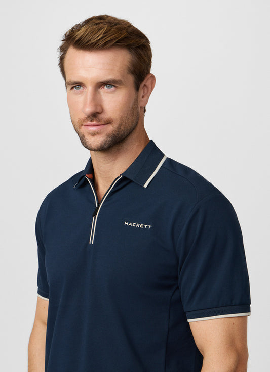 Classic Fit Short Sleeve City Zip Polo
