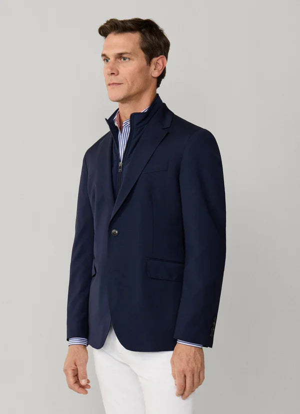 Tropical Wool Travel Blazer With Bib
