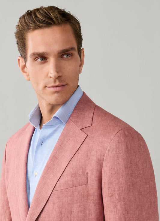 Linen Delave Hopsack Blazer