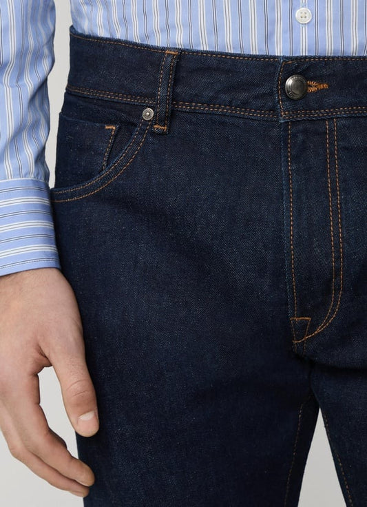 Slim Fit Selvedge Rise Wash Denim