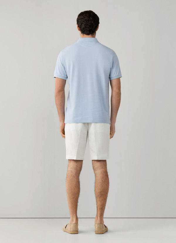 Classic Fit Short Sleeve Logo Pique Polo