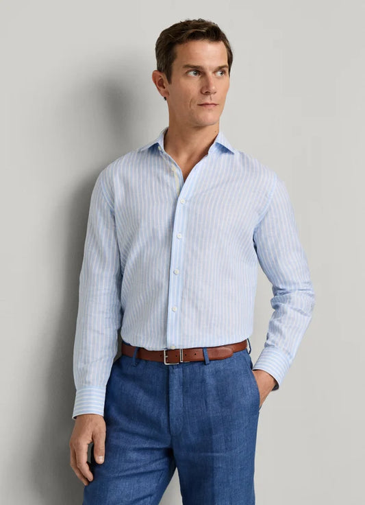 Tailored Fit Butcher Stripe Selvedge Shirt