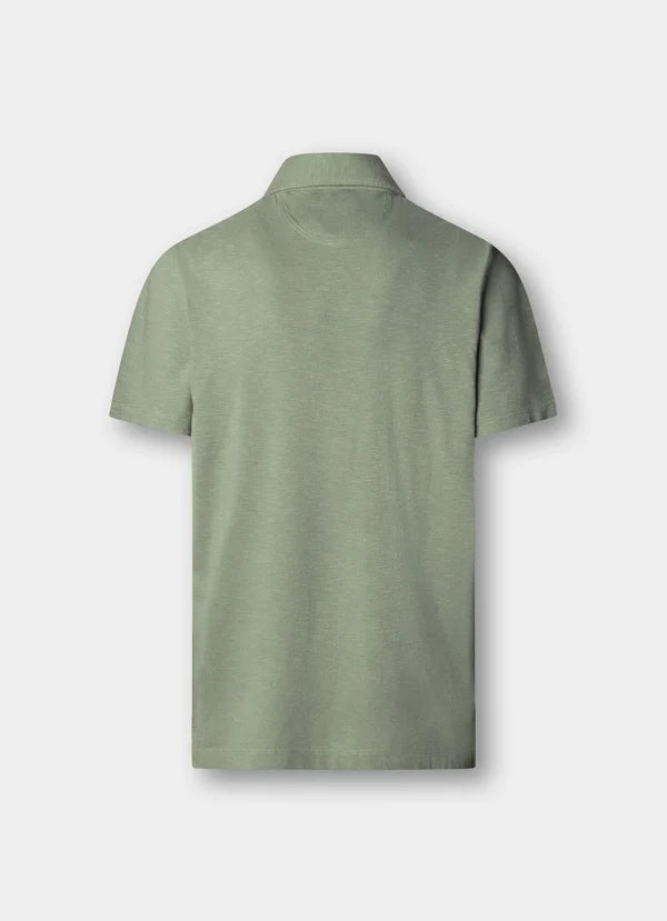 Classic Fit Short Sleeve Linen Trim Polo