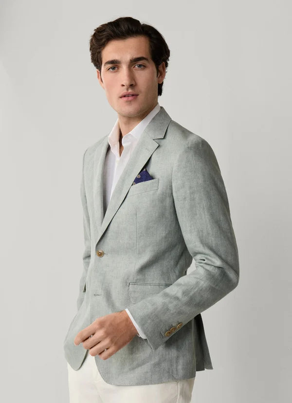 Linen Delave Hopsack Blazer