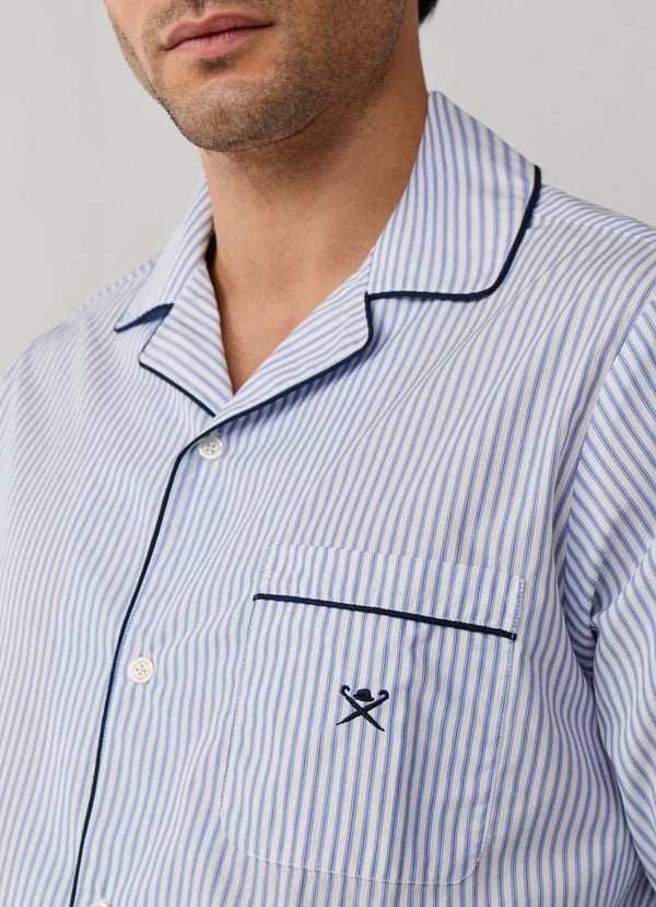 Striped Woven Pyjama Set
