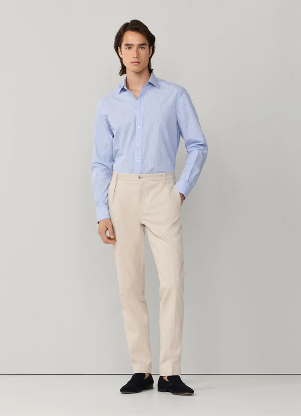 Classic Fit End-On-End Butcher Stripe Shirt