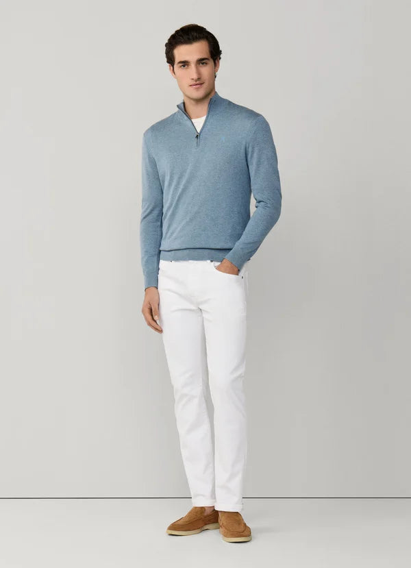 Cotton-Silk Quarter Zip Jumper