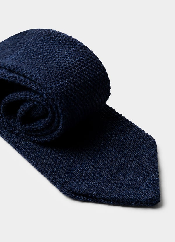 Cotton-Linen Knitted Tie