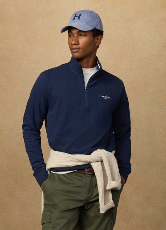 Classic Fit Pique Quarter-Zip Sweatshirt