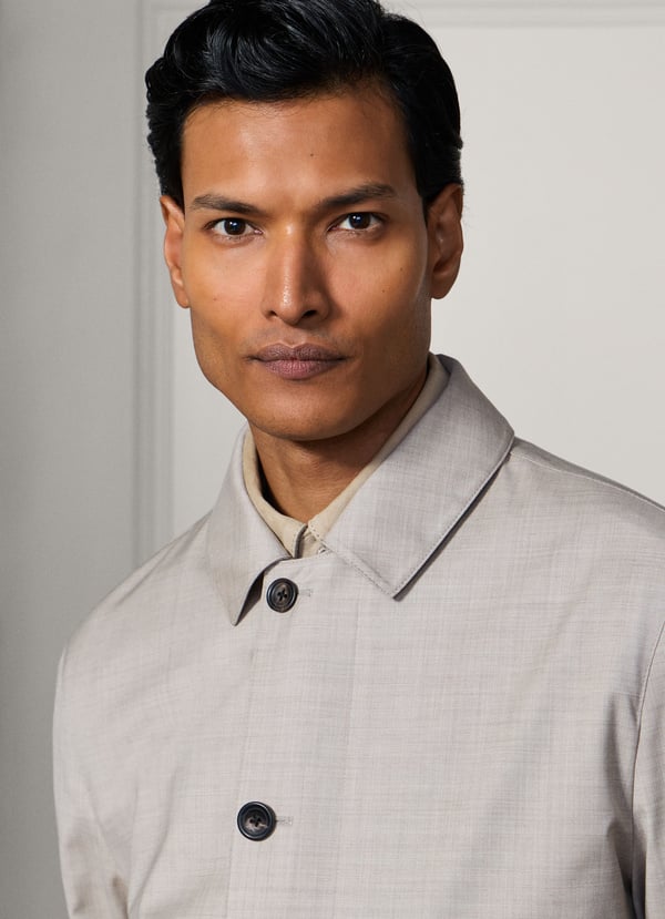 Water Repellant Mac - Woven In Italy