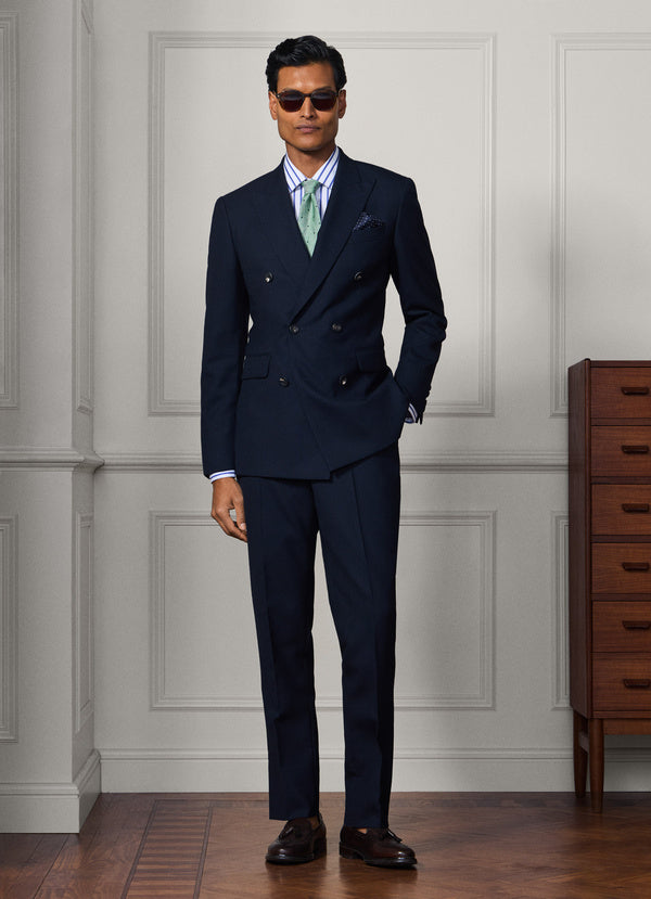 Wool Fresco Double Breasted Suit - Woven In England