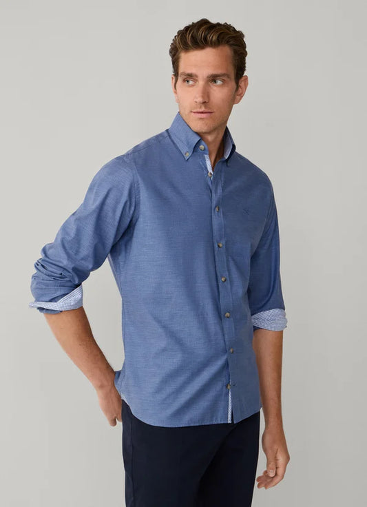 Classic Fit Flannel Herringbone Shirt