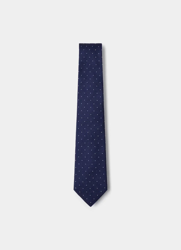 Dots Textured Silk Tie