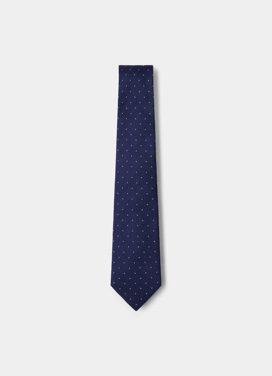 Dots Textured Silk Tie