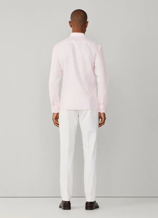 Tailored Fit Linen-Cotton Stripe Shirt