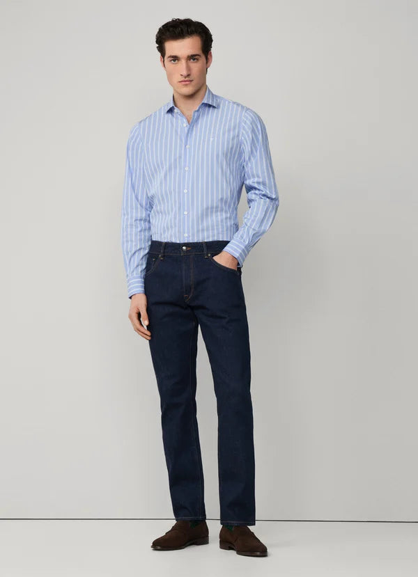 Slim Fit Selvedge Rise Wash Denim