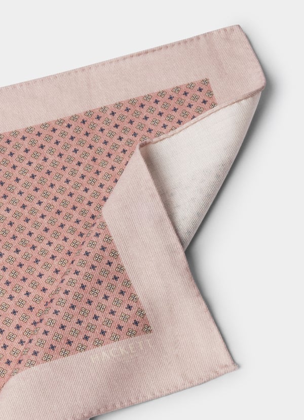 Floral Wool Pocket Square