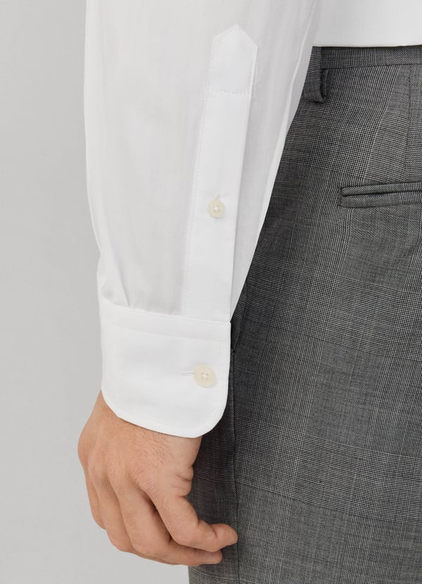 Classic Fit Engineered Stripe Poplin Shirt