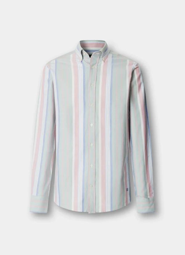 Tailored Fit Multi Stripe Oxford Shirt