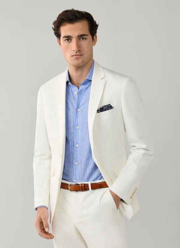 Stretch Cotton Silk Blazer