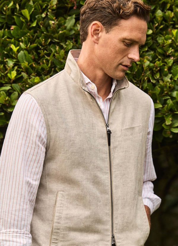 Cotton-Linen Textured Gilet