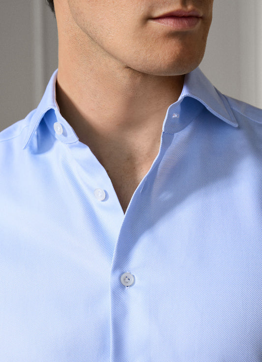 Tailored Fit Formal Plain Twill Shirt