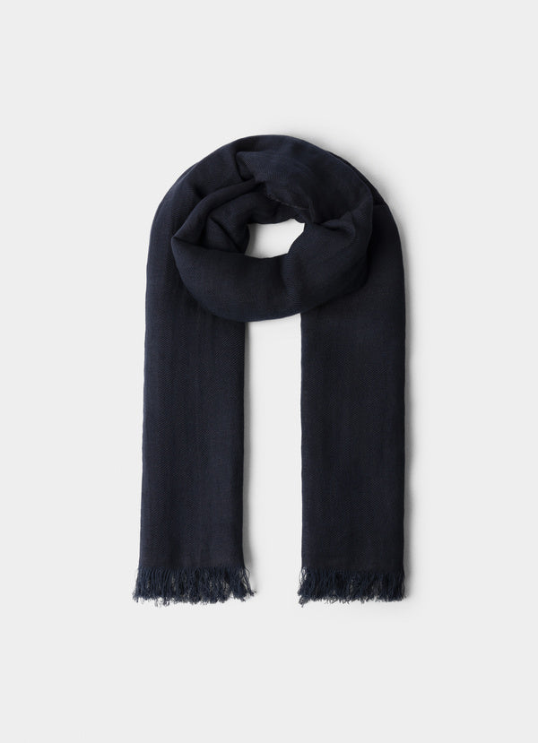Linen Cotton Logo Scarf