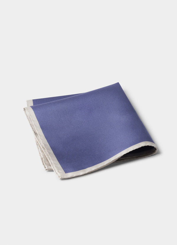 Solid Branded Silk Pocket Square