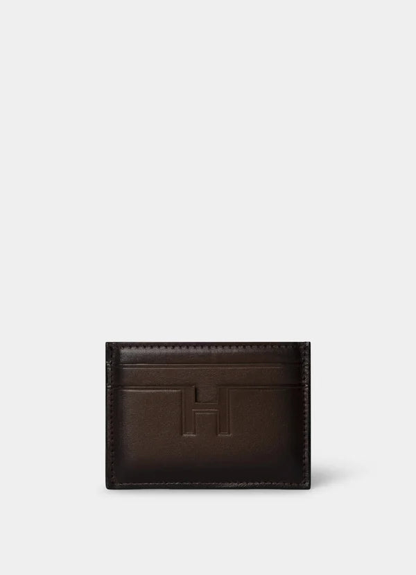 Embossed Branding Leather Cardholder