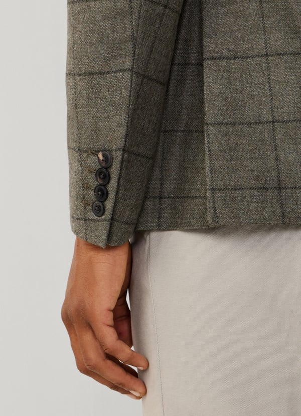 Wool Windowpane Blazer