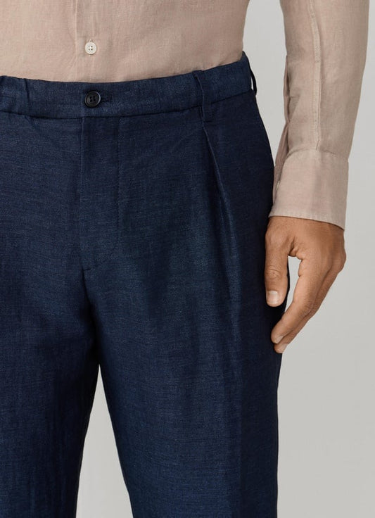 Regular Fit Linen-Cotton Blend Trouser