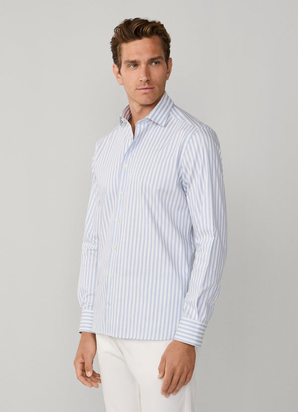 Tailored Fit Melange Stripe Shirt